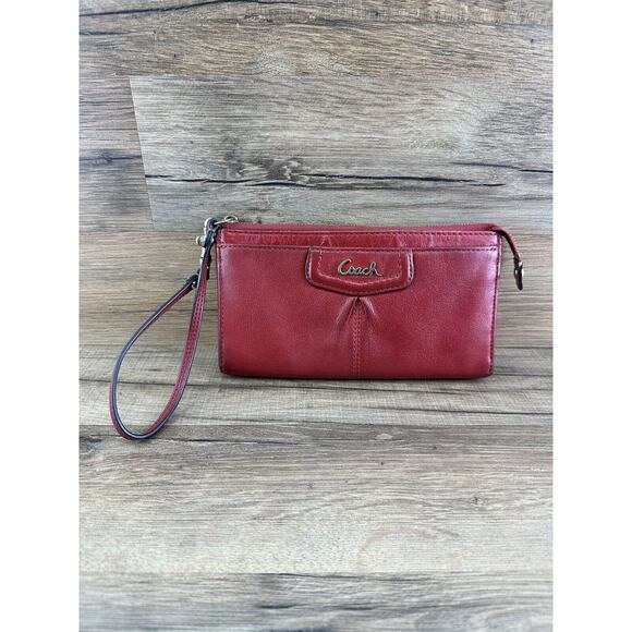 Coach Pink Large Leather Long Zip Around Accordion Wallet - Picture 3 of 8